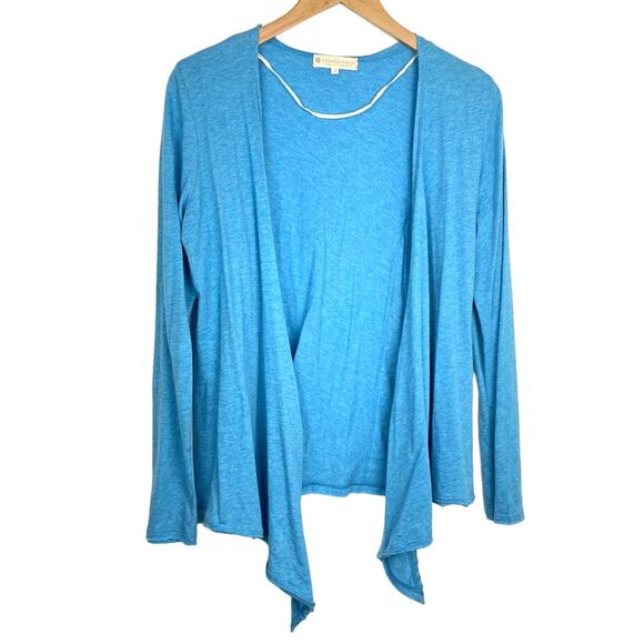 Indigenous | Light Blue Cardigan Wrap 100% Organic Cotton Sweater Top - Picture 1 of 7
